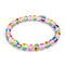 Strawberry Borealis | Silver | Galaxy Glass Bead Bracelet